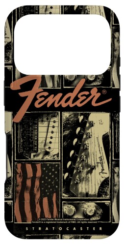 Fender Vintage Stratocaster Americana Distressed Collage スマホケース iPhone 17 Pro 用