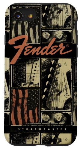 Fender Vintage Stratocaster Americana Distressed Collage スマホケース iPhone SE (2020) / 7 / 8 用