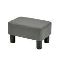 VECELO オットマン 40x28x22cm 足置き台 正座椅子 フットスツール PUレザー スツール スツール アウトドア オットマン ?脚? フットレスト ?鞋? おしゃれ 子供用 グレー