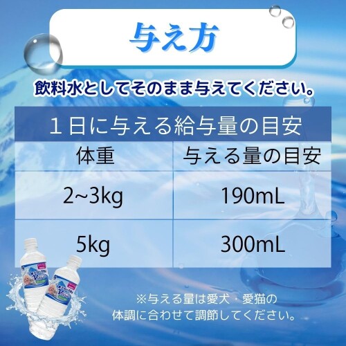 アース・ペット 富士山の天然水 Vウォーター 500mL×24個セット犬猫用 軟水 水分補...