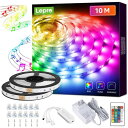 Lepro ledテープライト 5m*2本 10m 300連 RGB テープライト 音楽ledテープ 音楽と同期 ハロウィン 電飾 クリスマス ライト 誕生日 ...