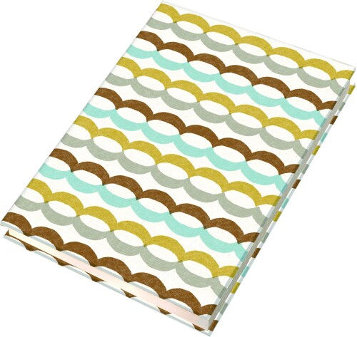 古川紙工 御朱印帳 大判 暮らしを彩る思い出朱印帳 ウェーブ リング XS08