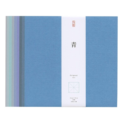 尚雅堂 折り紙 15cm 青 29276