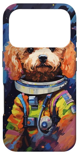 トイプードルスペース宇宙飛行士犬オーナー スマホケース iPhone 17 Pro 用