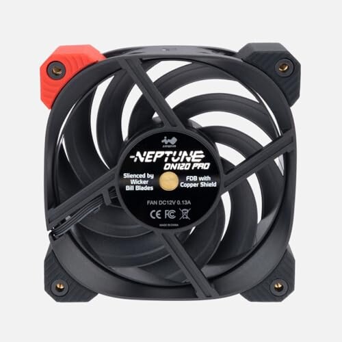 InWin DN120PRO PWM 120mm プレミアム静音ファン プログレード静圧ファン 三相モーター メタリックねじ山 PWM FDB 銅ベアリングシールド付き 4ピン(120mm、ブラック) 最大2200rpm ( Neptune DN120 PRO ) - Image 2