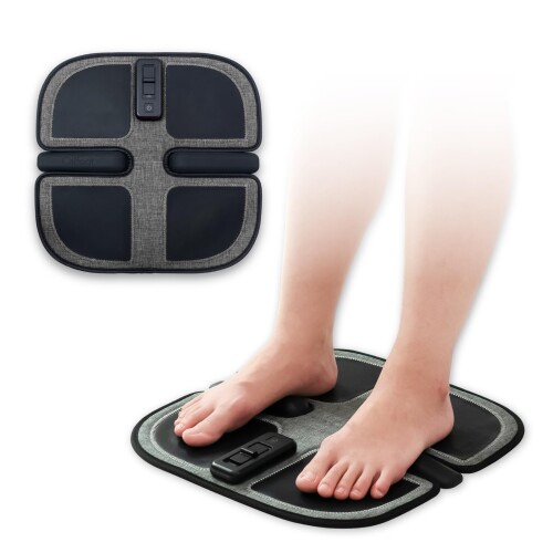 Calfoot｜アシストステップパッド 足裏EMS ながら ふくらはぎ 足指 超薄型 超軽量 (グレー CL-CF2) 【TV通販大ヒット足裏EMS商品の最新版】累計20万台販売を記録した人気足裏EMSの最新機種です。最新機種はパッドが2つ→4つになったことにより、従来より細かい筋肉のケアができ、使用方法もアップデート。足裏のアーチに着目し、足裏の筋力を鍛えることで地面をしっかり蹴り上げる力、足指で体を支える力を高めます。付属の「アシストステッパー」で足裏の土踏まずにフィットし、使用中に足裏・足指をより意識して鍛えることをサポートします。 【おしりや太もものトレーニングにも】柔らかくて体馴染みしやすいパッドなので、足裏だけでなく太ももやおしりのトレーニングにも使用できます。おしりに敷いてヒップトレーニングに、内ももに挟んで太ももトレーニングにも利用できます。 【プロランニングコーチ監修】自身も選手として活躍したプロランニングコーチの「金 哲彦」さん監修。数々のオリンピック選手を指導した実績、またテレビやラジオでの駅伝、マラソン解説者としても活躍している金さんのメソッドが詰め込まれた商品です。 【超薄型・超軽量、充電式で持ち運びもラクチン】コントローラー込でわずか128g(卵2個分の重さ)の超軽量・超薄型でありながら、パワフルなEMSの刺激を実現。 折りたたみができて場所を取らず、更に充電1.5時間で20回使用(USB充電も可能)できるので外出先での使用にもおすすめです。 【ジェルパットなどの付属消耗品が不要】導電性シリコンを使用しているので、従来のEMSで必要だった消耗品のジェルパットは不要です。後片付けいらずで気軽にご利用いただけます。 商品紹介 軽量 ■薄型で足裏からふくらはぎまでEMSが筋肉にアプローチ カルフット アシストステップパッドは転ばない体づくりのために開発された「ふくらはぎ+足裏アーチ+足指の同時運動機器」が行える家庭用EMS運動機器です。 現行品のカルフットと比べ、電極が4つになりアシストステッパーが付属することにより、足裏アーチまでしっかりトレーニングできるようになりました。 さらにマラソン ■駅伝解説などで知られるプロランニングコーチの金哲彦さんが監修。 軽くて薄いので持ち運びもしやすく、簡単にお使いいただけます。 歩行運動に自信がなくなってきた方、脚にお悩みを持つ方におすすめのEMS 機器です。 安全警告 ■トリートメント中は、ボディクリーム、乳液、オイルなどを使用しないでください。 ■身体に何か異常が発生した場合は使用を中止し、医師にご相談ください。 ■万一、異常な音、におい、煙が出た時や内部に異物が混入したときは 電源をOFFにし、お買い求めの販売店までご連絡ください。 ■火災等の原因となるので、コンセントや配線器具の定格を超える使い方や 交流(100V)以外での使用はしないでください。 ■付属の電源コード以外は使用しないでください。感電や故障等の原因になります。 ■むやみに強くしたり、長時間使用しても効果が上がるわけではありません。筋肉疲労や 皮膚のヒリヒリ感ややけどの原因になることがあるので使用方法を守ってご使用ください。 ■乳幼児や小さなお子様に使用させたり、本製品で遊ばせたり、上に乗せたりしないでください。 その他の禁止事項、注意すべき事柄は製品付属の取扱説明書をお読みください。 商品コード20081559327商品名Calfoot｜アシストステップパッド 足裏EMS ながら ふくらはぎ 足指 超薄型 超軽量 (グレー CL-CF2)型番CL-CF2-Gカラーグレー※他モールでも併売しているため、タイミングによって在庫切れの可能性がございます。その際は、別途ご連絡させていただきます。※他モールでも併売しているため、タイミングによって在庫切れの可能性がございます。その際は、別途ご連絡させていただきます。