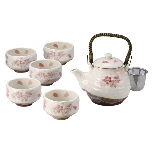 Rakuten - 陶彩「白雲」ざくら 新茶器揃