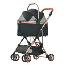 BTM ペットカート 分離式 取り外し可能 折りたたみ 中型犬 小型犬 ドッグカート軽量 ペットバギー 犬用 猫用 2way 前輪360°回転 アルミ製 ストッパー付き 4輪 組立簡単 耐荷重25KG 工具不要