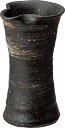 信楽焼 花器 黒刷毛目花入 幅12.5x奥11.5x高さ21cm 513-02