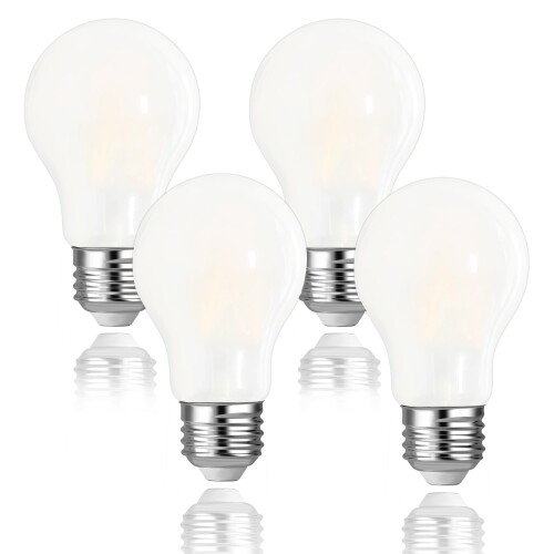 FLSNT LED電球 エジソン電球 E26口金 60W形相当 2700K 電球色 806lm フィラメントシャンデリア用 レトロ電球 磨りガラスタイプ 雰囲気 高演色 広配光タイプ 非調光タイプ PSE認証済み 4個入