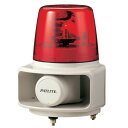 パトライト ホーンスピーカ一体型回転灯付電子音報知器 ラッパッパ(R) RT-24C-R DC24V 音色Cタイプ 赤
