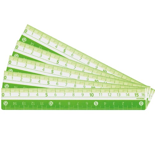 クツワ STAD カラー定規 16cm 5本入KB027GR-5P グリーン