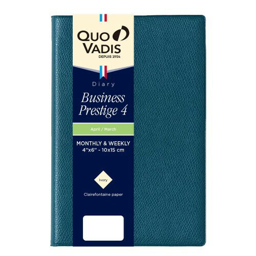 クオバディス 手帳 クオバディス 手帳 ダイアリー『ビジネスプレステージ4/アンパラ』 (週間バーチカル・A6変型サイズ 10×15cm) ブループラッセ QUOVADIS qv60101bp