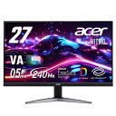 Acer Nitro ゲーミングモニター 27インチ WQHD 非光沢 広視野角 VA 240Hz 0.5ms(GTG) DCI-P3 90% AMD FreeSync Premium ブラックブースト HDR350 ゲームビューテクノロジー ブルーライト低減 HDMI 2.1 DisplayPort v1.4