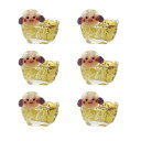 干支 金箔 ひつじ 小(全長2.1cm) 6点 かわいい ミニチュアガラスのディスプレー(3)