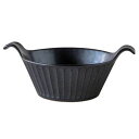 ソギ グラタンラウンド ブラック グラタン皿 幅19x奥行き13.7x高さ7cm 450ml 250g 日本製 陶器 電子レンジ・食洗機・オーブン対応 T-957097