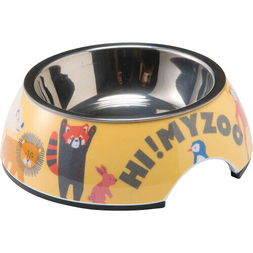 HI MY ZOO ペット用フードボウル 食器 犬 猫 ごはん皿 小泉ライフテックス （イエロー） 168-6699A2