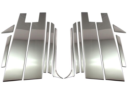 BRIGHTZ ハリアーハイブリッド AXUH80 AXUH85 超鏡面ステンレスメッキピラーパネル バイザー有用 14PC XUH80 XUH85 UH80 UH85 H80 H85 80 85 ハリアー ハリヤー ハイブリッド ハイブリット