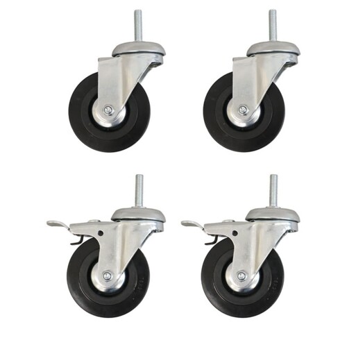 エイアイテック(AITECH) キャスター(ゴム)4個セット CC-700 BK