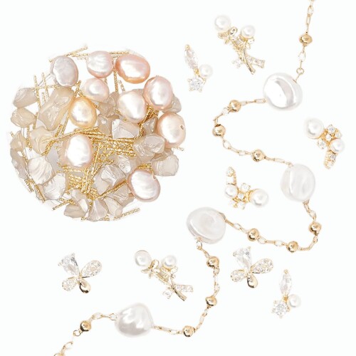 SONAILOUTLET ネイルパーツ 春パールビジュー 花 蝶 チェーン クリスタル10点セット ・【デザイン】パールをメインに春をイメージした優しい雰囲気のパーツセット。 ・【色】ピンク、ゴールド ・【高品質な素材】18金メッキ加工を施し劣化しづらく、AAA品質のジルコニアを使用しているため輝きが続きます。 ・【使いやすい】カラージェルを塗りネイルパーツを接着するだけでおしゃれなネイルアートが完成するので初心者でも簡単です。 自社工場での独自の品質チェック項目を設けることで、安全かつ高品質の商品をご提供します。 光の反射や撮影角度により写真と異なる場合がございます。 入荷時期により色味が若干異なる場合がございます。 あらかじめご了承の上、お買い求めください。 商品コード20081729384商品名SONAILOUTLET ネイルパーツ 春パールビジュー 花 蝶 チェーン クリスタル10点セット型番AMZ00030カラーピンク、ゴールド※他モールでも併売しているため、タイミングによって在庫切れの可能性がございます。その際は、別途ご連絡させていただきます。※他モールでも併売しているため、タイミングによって在庫切れの可能性がございます。その際は、別途ご連絡させていただきます。