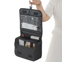 (VECELO) 化粧ポーチ バッグインバッグ 幅24X奥行8X高さ20cm メイクポーチ 小物入れ 取手付き 軽量 大容量 仕切り 旅行 防水 コスメポーチ 洗面用具 出張 旅行用 バスルームポーチ 小さめ 化