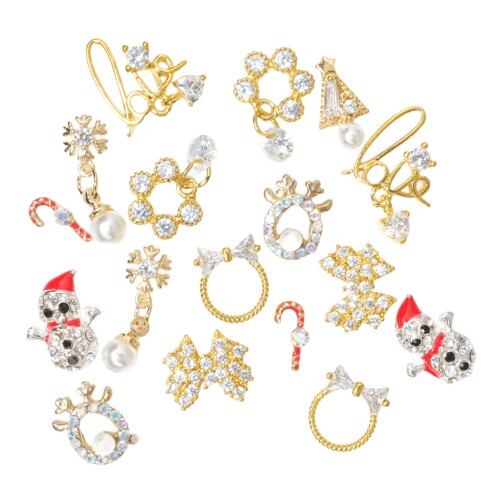 SONAILOUTLET ネイルパーツ クリスマスセット ゴールド クリスタル ラインストーン 揺れるパーツ 17点セット ・【デザイン】ラインストーンや揺れるビジューのデザインで存在感があり、クリスマスに欠かせないアイテムが揃っています。 ・【色】ゴールド系のメタルパーツセット。 ・【高品質な素材】18金メッキ加工を施し劣化しづらく、AAA品質のジルコニアを使用しているため輝きが続きます。 ・【使いやすい】カラージェルを塗りネイルパーツを接着するだけでおしゃれなネイルアートが完成するので初心者でも簡単です。 商品コード20081729385商品名SONAILOUTLET ネイルパーツ クリスマスセット ゴールド クリスタル ラインストーン 揺れるパーツ 17点セット型番AMZ00006カラーゴールド※他モールでも併売しているため、タイミングによって在庫切れの可能性がございます。その際は、別途ご連絡させていただきます。※他モールでも併売しているため、タイミングによって在庫切れの可能性がございます。その際は、別途ご連絡させていただきます。