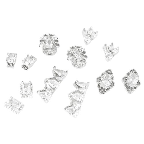 SONAILOUTLET ネイルパーツ シルバークリスタルビジュー パーティー クリスタル12点セット ・【デザイン】シルバー×クリスタルビジューパーツのセットです。清楚な輝きで高級感がります。 ・【色】シルバー、クリスタル ・【高品質な素材】AAA品質のジルコニアを使用しているため輝きが続きます。 ・【使いやすい】カラージェルを塗りネイルパーツを接着するだけでおしゃれなネイルアートが完成するので初心者でも簡単です。 自社工場での独自の品質チェック項目を設けることで、安全かつ高品質の商品をご提供します。 光の反射や撮影角度により写真と異なる場合がございます。 入荷時期により色味が若干異なる場合がございます。 あらかじめご了承の上、お買い求めください。 商品コード20081729386商品名SONAILOUTLET ネイルパーツ シルバークリスタルビジュー パーティー クリスタル12点セット型番AMZ00013カラーシルバー、クリスタル※他モールでも併売しているため、タイミングによって在庫切れの可能性がございます。その際は、別途ご連絡させていただきます。※他モールでも併売しているため、タイミングによって在庫切れの可能性がございます。その際は、別途ご連絡させていただきます。