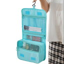 (VECELO) 化粧ポーチ バッグインバッグ 幅24X奥行8X高さ20cm メイクポーチ 小物入れ 取手付き 軽量 大容量 仕切り 旅行 防水 コスメポーチ 洗面用具 出張 旅行用 バスルームポーチ 小さめ 化