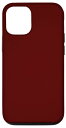 iPhone 12/12 Pro マット ダーク バーガンディ レッド パターン AEJ161 スマホケース