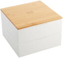 正和(Showa) NH home 18cm 重箱 お弁当箱 2段 4分割中子付き 1段 中蓋付き シンプル ホワイト 行楽 お花見 運動会 ojyu バンブー 1,500ml×2 4913003