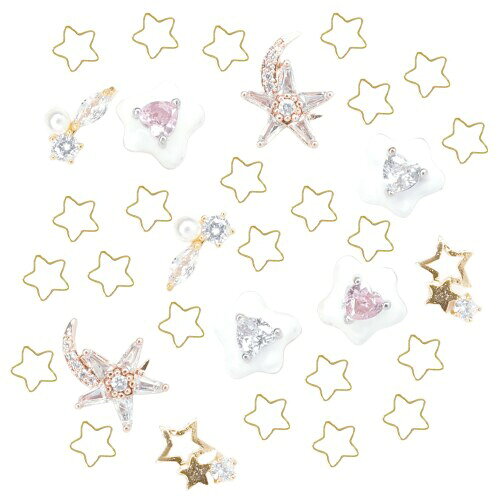 SONAILOUTLET ネイルパーツ スターセット メタル＆クリスタル クリスタル 星 フレーム 11点セット ・【デザイン】様々な星の形のパーツを揃えました。夢かわやエレガントなど幅広いジャンルのアートが楽しめます。 ・【色】ピンク、ゴールドなど ・【高品質ガラス】18金メッキ加工を施し劣化しづらく、AAA品質のジルコニアを使用しているため輝きが続きます。 ・【使いやすい】カラージェルを塗りネイルパーツを接着するだけでおしゃれなネイルアートが完成するので初心者でも簡単です。 商品コード20081729397商品名SONAILOUTLET ネイルパーツ スターセット メタル＆クリスタル クリスタル 星 フレーム 11点セット型番AMZ00005カラーピンク、ゴールド※他モールでも併売しているため、タイミングによって在庫切れの可能性がございます。その際は、別途ご連絡させていただきます。※他モールでも併売しているため、タイミングによって在庫切れの可能性がございます。その際は、別途ご連絡させていただきます。