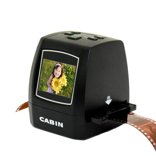 CABIN コンパクト フィルムスキャナー ネガ デジタル化 35mm/110/126/スーパー8フィルム対応 約1400万画素 ネガ・ポジ対応 モニタ付 SD保存 A-CFS-N14 ブラック 手のひらサイズのコンパクトなフィルムスキャナー。お手持ちのネガやスライドフィルムを、ワンタッチで簡単・綺麗にデジタルデータ化し保存することが可能です。眠っていた大切な思い出を蘇らせてみませんか。 2.4インチのカラーTFT液晶ディスプレイを搭載しているので、スキャンした写真を画面で確認しながら作業できます。 約1400万画素のCMOSセンサーを採用し、2種類の解像度を選択できます。14M(3200dpi, 4608×3072dot)/22M(4000dpi, 5760×3840dot) 128MBの内蔵メモリーのほか、市販のSDHCカード(〜32GB)を使用可能。PC不要で、直接SDカードにスキャンした画像を保存できます。 一般的な35mm(135)ネガフィルムのほか、110、126KPK、Super 8サイズのフィルムに対応します。(同梱のフィルムホルダーを使用します。) -ワンタッチで簡単スキャン。眠っていた大切な思い出をデータで保存- CABIN コンパクトフィルムスキャン AFS-N14は、手のひらサイズのコンパクトなフィルムスキャナーです。 デジタルデータ化すれば、昔撮った写真だけでなく、インスタントカメラやフィルムカメラで撮ったお気に入りの1枚も、SNSやブログ等にアップして楽しむことができます。 スキャナー本体は手のひらに載るほどコンパクト。重さも250gと軽量です。 液晶ディスプレイには、2.4インチのカラーTFTを採用。スキャンした写真を画面で確認しながら作業できるので、直感的に操作可能です。 約1400万画素のCMOSセンサーを搭載し、解像度は14M(3200dpi, 4608×3072dot)と22M(4000dpi, 5760×3840dot)から選択できます。 ネガフィルム/スライドフィルムの向きを間違えてセットしても、?/MIRRORもしくは?/FLIPボタンを押すことで、画像の左右 ■上下を反転して保存することができます。(ミラー/フリップ機能) パソコン不要で、128MBの内蔵メモリーのほか、市販のSDHCカード(~32GB)に画像を直接保存できます。 同梱のフィルムホルダーを使用することで一般的な35mm(135)ネガフィルムのほか、110、126KPK、Super 8サイズのフィルムに対応します。 商品仕様 ■イメージセンサー:約1400万画素 1/2.33インチ CMOS ■ディスプレイ:カラー TFT 液晶2.4インチ ■対応フイルムサイズ: 【スリーブ ■スライド】135フィルム(36×24mm) 【スリーブ】110フィルム(17×13mm)126KPKフィルム(27×27mm)スーパー8フィルム(4.015×5.79mm) ■対応フイルムタイプ:ネガ、ポジ、黒白 ■露出コントロール:自動/マニュアル(-2.0EV~+2.0EV) ■ホワイトバランス:自動 ■電源:ACアダプター/USBポート ■内蔵メモリー:128MB ■外部メモリー:SDHCカード(~32GB) ■スキャン解像度:14M、22M(ピクセル補完) ■ファイルフォーマット:JPEG(画像) ■対応OS:Windows XP/Vista/7/8/8.1/10/11、Mac OS X 10.7.3~mac OS 12 ■インターフェース:USB2.0/コンポジット出力 ■テレビ出力:NTSC/PAL ■言語:日本語/英語/簡体中国語/繁体中国語/フランス語/ドイツ語/イタリア語/スペイン語 ■付属品:USBケーブル、ACアダプター、135フィルムスリーブホルダー、135フィルムスライドマウントホルダー、110フィルムホルダー、Super8フィルムホルダー、テレビケーブル、ブラシ、取扱説明書 ■外形寸法:幅86.5mm×高さ102.5mm×奥行87mm ■重量:250g 商品コード20081415402商品名CABIN コンパクト フィルムスキャナー ネガ デジタル化 35mm/110/126/スーパー8フィルム対応 約1400万画素 ネガ・ポジ対応 モニタ付 SD保存 A-CFS-N14 ブラック型番A-CFS-N14カラーブラック※他モールでも併売しているため、タイミングによって在庫切れの可能性がございます。その際は、別途ご連絡させていただきます。※他モールでも併売しているため、タイミングによって在庫切れの可能性がございます。その際は、別途ご連絡させていただきます。
