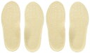 (アクティカ) キッズ靴のサイズ調整に 抗菌タオル素材 子供 スニーカーカップインソール 2足セット キッズスニーカー ベージュ M(17-19cm)