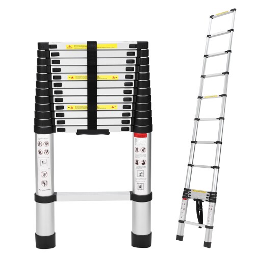Euker（ユーカー） 伸縮はしご アルミ製 折り畳み コンパクト 自動ロック 軽量 2.6m 耐荷重150Kg 持ち運びやすい 収納簡単 多機能 室内外 【耐久性がいい】厚いアルミニウム合金を主材料とし、特殊な複合材料を加えて、軽くて丈夫です。表面にもアルミニウム酸化処理が施されており、防水性、耐食性、耐久性に優れています。 【柔軟な調整性】各段にははしごと一体の安全独立ロックがあり、安全で丈夫です。使用時に独立して柔軟に調整できます。 【滑り止め性能】つま先は凸凹構造と円錐形滑り止め設計で、各層に独立したロックがあり、はしごの安定性が大幅に向上しました。 【持ち運びが簡単】家庭用として気軽に使いたい、仕事にも家でも使えるよう持ち運びがしやすいタイプが欲しいという方はアルミ製の伸縮はしごを選びましょう。こちらのはしごは折り重ねると小さくなり、気軽に自動車のトランクや、戸棚、ソファーの下などの狭い空間に収納することができます。 【幅広い用途】窓や木の枝の大掃除、車の洗浄、高処作業、外壁の修理、屋根の除雪、屋根の水族館の掃除などに使われる。 アルミ製で多種のサイズを選択できる伸縮はしごです。室内外で両用でき、安全ロックを付属し、より安全で便利にご使用いただきます。 商品コード20081833432商品名Euker（ユーカー） 伸縮はしご アルミ製 折り畳み コンパクト 自動ロック 軽量 2.6m 耐荷重150Kg 持ち運びやすい 収納簡単 多機能 室内外型番ladderサイズ47*7.5*76カラーシルバー※他モールでも併売しているため、タイミングによって在庫切れの可能性がございます。その際は、別途ご連絡させていただきます。※他モールでも併売しているため、タイミングによって在庫切れの可能性がございます。その際は、別途ご連絡させていただきます。
