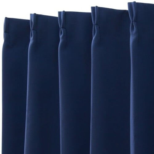 ニトリ(NITORI) 遮光1級・遮熱・防炎・156サイズ・25色 カーテン RD001 GrBL 幅100×丈200cm×2枚 7344874