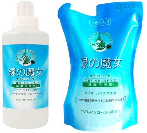 緑の魔女 ランドリー バイオ・ハイテク洗剤 つめかえ用 500ml×2 使用後の排水は配合成分の働きで、パイプに付着した汚れを落としきれいにします。 商品紹介 ■植物系界面活性剤使用。 ■蛍光染料無配合なので、きなりや淡い柄物にも安心。 ■使用後の排水は配合成分の働きで、パイプに付着した汚れを落としきれいにします。 ■ドラム式にも使用可。 原材料 ■成分 界面活性剤(35%ポリオキシアルキレンアルキルエーテル)、アルカリ剤、分散剤、安定化剤、生分解促進剤、香料 商品コード20081679437商品名緑の魔女 ランドリー バイオ・ハイテク洗剤 つめかえ用 500ml&times;2型番4902875250343※他モールでも併売しているため、タイミングによって在庫切れの可能性がございます。その際は、別途ご連絡させていただきます。※他モールでも併売しているため、タイミングによって在庫切れの可能性がございます。その際は、別途ご連絡させていただきます。