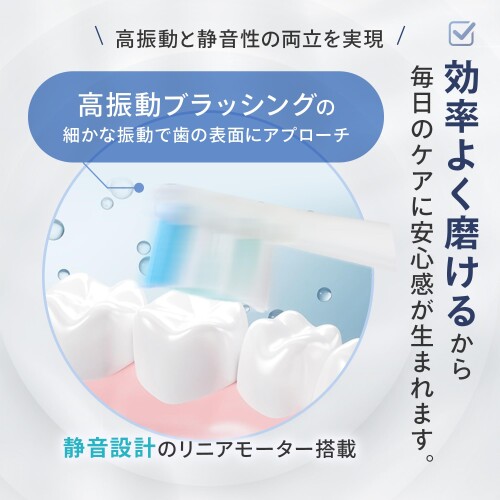 充電式電動歯ブラシ ROAMAN H10-L Pro ローマン 電動歯ブラシ マグネット充電 IPX7...