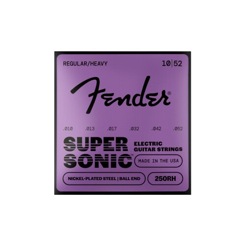 Fender フェンダー エレキギター弦 SuperSonicTM 250RH Guitar Strings, Nickel-Plated Steel, Ball End, Gauges .010-.052