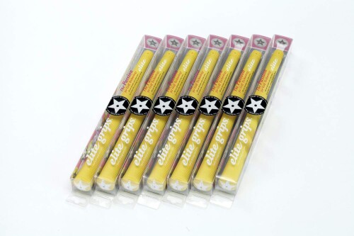 elitegrips (エリートグリップ) ゴルフ グリップ S48 STAR 7本セット アシッドイエロー バックライン無し サイズ M58、M60、M62 口径対応 色　SW/BB/CR/WO/AY/MB/DP/NB 材質　No.NK510特殊合成ゴム素材(シリカ配合) ブランド　エリートグリップ(elitegrips) グリップ全長　265mm M60シャフト装着時太さ グリップエンドから2inch　21.5mm グリップエンドから5inch　20.0mm 重量　バックライン有り　49.0g　±1g 　　　バックライン無し　48.0g　±1g S48 STAR 製品特徴 S48 STARはソフトに柔らかく握っていただく為に表面パターンを設計。 余分な力を入れることなく柔らかくグリップを握りスイングしたいプレイヤーにオススメのグリップです。 多くのツアープロが使用。特に女子ツアーでは高い使用率を誇ります。 雨や汗に強いグリップ S48 STAR のグリップは「No.NK510」という樹脂素材でできています。 この素材は、水が染み込まないので、雨や汗でグリップが濡れてしまっても乾いたタオルでグリップや手を拭けば、高いパフォーマンスを発揮することができます。 しかし水も空気も通さないため、グリップ装着の際に使用する溶剤、テープには注意が必要です。 溶剤と両面テープの組み合わせの相性で時間が経過してもグリップが固定されず動いてしまうことがあります。 エリートグリップでは ・エリートグリップ グリップ専用交換溶剤 「クイックワンプロ」 ・NCA バッファロー両面テープ を推奨しております。 クイックワンプロはトーナメント会場で、実際のプロサポートで使用されている交換用溶剤で、非常に揮発性が高い為、乾燥までの時間も短くなり緩みも防止できます。 S48 STARはソフトに柔らかく握っていただく為に表面パターンを設計。 余分な力を入れることなく柔らかくグリップを握りスイングしたいプレイヤーにオススメのグリップです。 多くのツアープロが使用。特に女子ツアーでは高い使用率を誇ります。 商品コード20082225440商品名elitegrips (エリートグリップ) ゴルフ グリップ S48 STAR 7本セット アシッドイエロー バックライン無し型番S48STAR-7AYRカラーバックライン無し*アシッドイエロー(AY)※他モールでも併売しているため、タイミングによって在庫切れの可能性がございます。その際は、別途ご連絡させていただきます。※他モールでも併売しているため、タイミングによって在庫切れの可能性がございます。その際は、別途ご連絡させていただきます。
