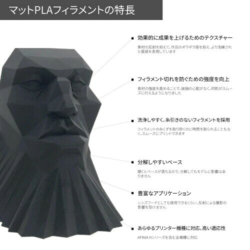 SpiderMaker 3Dプリンター用フィラメント 1.75mm マットPLA 赤色 Jujube Red 700g