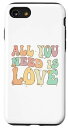 iPhone SE (2020) / 7 / 8 Groovy Hippy Flower All You Need Is Love スマホケース