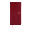 ほぼ日手帳 2025 weeks ファインクラシック/ザクロ 4月始まり 週間手帳 週間レフト スリム縦長