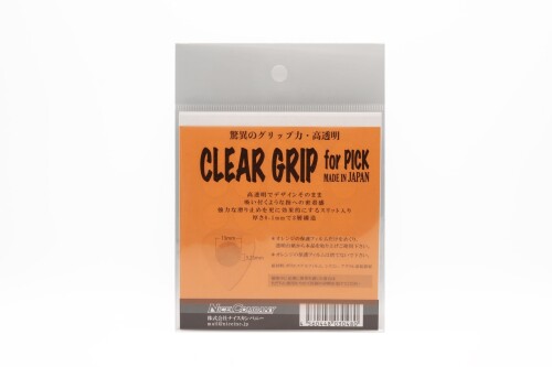 NiceCompany CLEAR GRIP for PICK ピックの滑り止めシール 透明 薄さ0.1mm 1シート25枚入り ピック用滑り止めシール 薄さ0.1mmで三層構造 ピックのデザインを隠さない高透明 3本のスリットで高密着に 「CLEAR GRIP for PICK」はピックの滑り止めシールで、その薄さは、0.1mmで三層構造になっておりお気に入りのピックのデザインを隠しません。また表面にはスリットを3本入れることにより、さらに吸い付くような指への密着感を生んでいます。 商品コード20081781445商品名NiceCompany CLEAR GRIP for PICK ピックの滑り止めシール 透明 薄さ0.1mm 1シート25枚入り型番CLEAR GRIP for PICKカラー透明※他モールでも併売しているため、タイミングによって在庫切れの可能性がございます。その際は、別途ご連絡させていただきます。※他モールでも併売しているため、タイミングによって在庫切れの可能性がございます。その際は、別途ご連絡させていただきます。