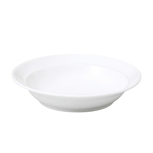 OGISO(おぎそ) アウトレット 19cm パスタボウル カレー皿 深皿 子ども食器 食洗機 電子レンジ 割れにくい 軽い 陶磁器 強化磁器 保育園 ホワイト