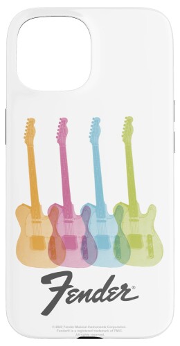 Fender Multicolor Rainbow Stratocaster Rock Guitars スマホケース iPhone 15 用