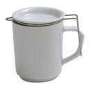 西海陶器(saikaitoki) マグカップ 白 250ml 波佐見焼 「 白 」 蓋付 マグ (ss 茶こし 付) 19443