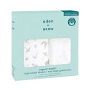 aden + anais エイデンアンドアネイ おくるみ マップスター 2枚セット 120×120cm オーガニックコットン スワドル SWADABASWO20007
