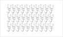 ユノックス クロームメッキワイヤーU字フック (B品) 30本セット ワイヤーネット・メッシュパネル専用のフック 陳列 展示 ディスプレイ 収納
