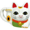 サンアート おもしろ食器 「 元祖 福福しい猫 」 招き猫 マグカップ 約13×10cm 忘年会 ビンゴ景品 パーティーグッズ 誕生日プレゼント 白 SAN44...