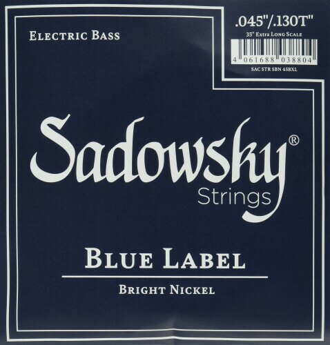 ブルーラベルベース弦 ニッケル弦 35"スーパーロングスケール 5弦 045-130 SBN45EX Blue
